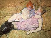 Henri de toulouse-lautrec The Sofa oil painting reproduction